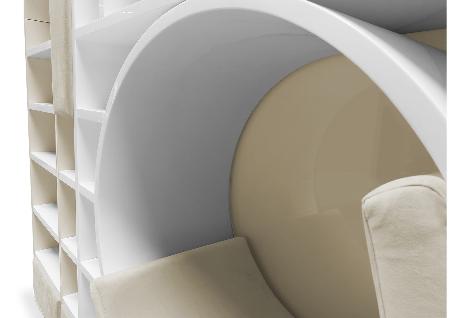 Bubble Gum Beige Bookcase