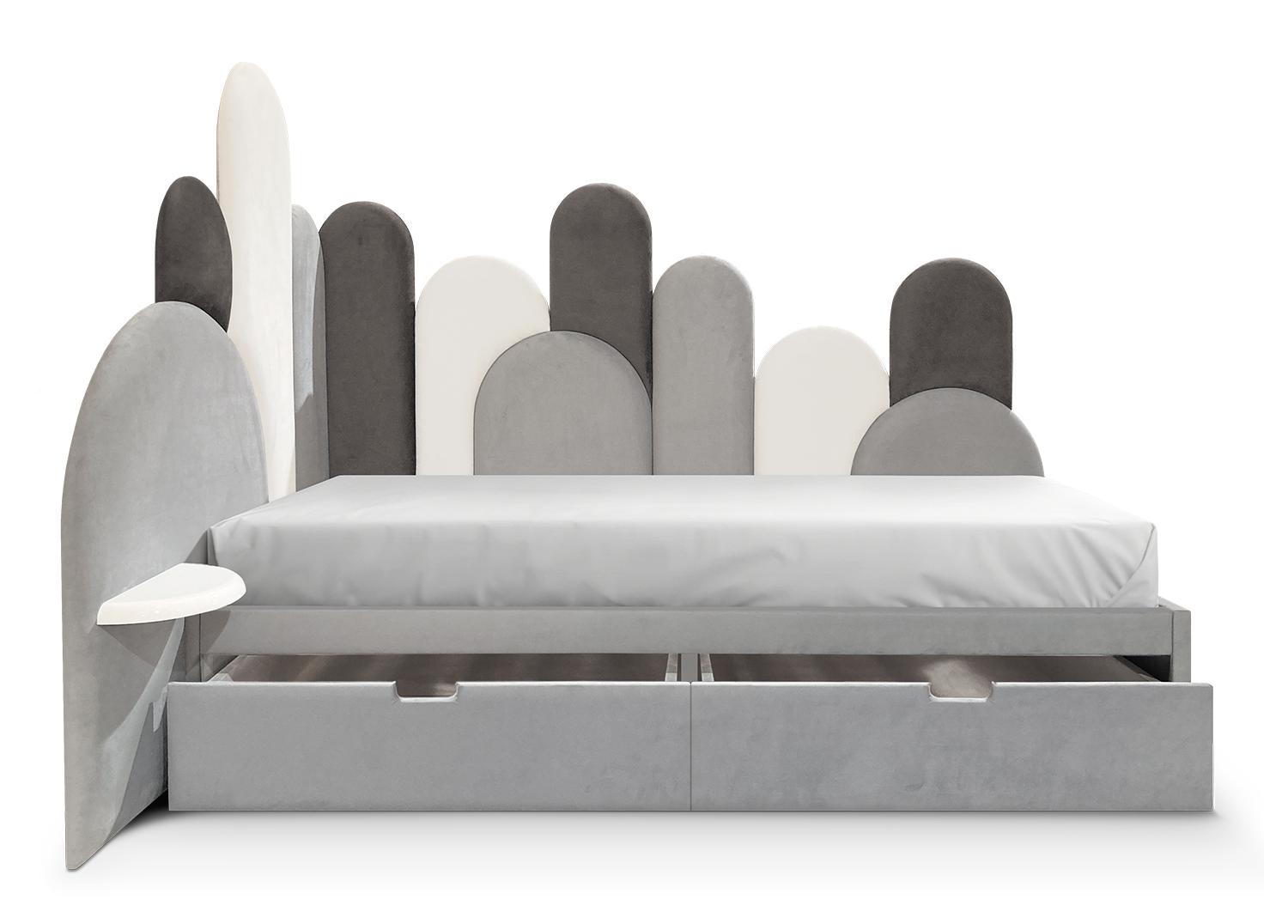 Cozy Haven Corner Soft Bed | Configuration: 2 Drawers | Mattress Size: 90 x 190 cm