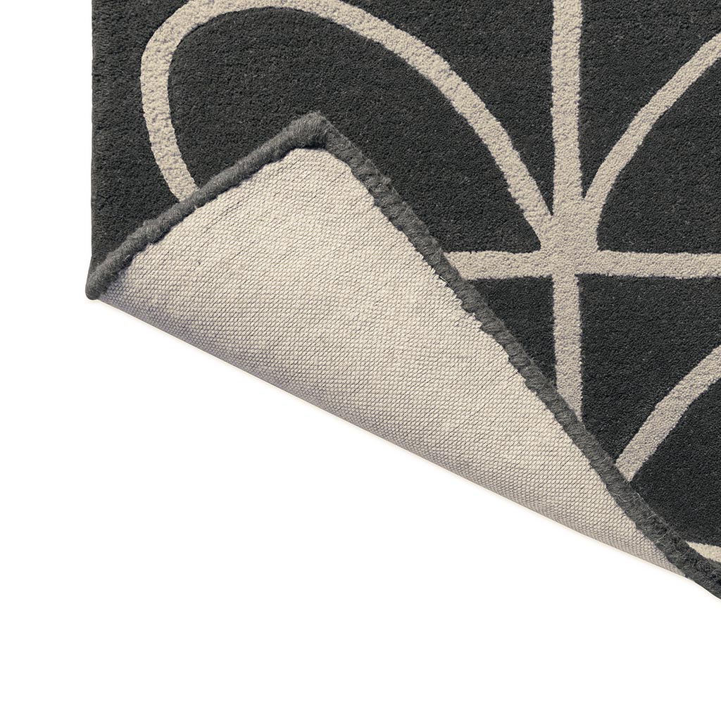 Linear Stem Runner Slate Rug | Size: 67 × 230 cm