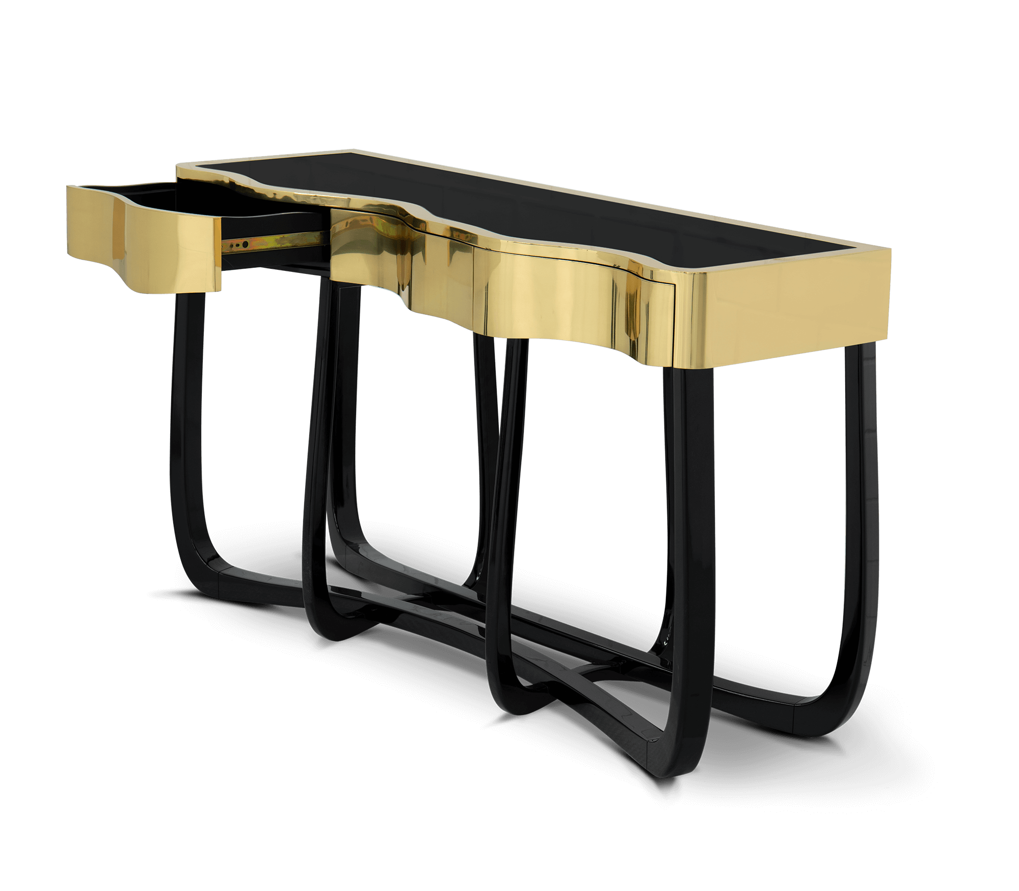 Serpentine Gold Luxe Console