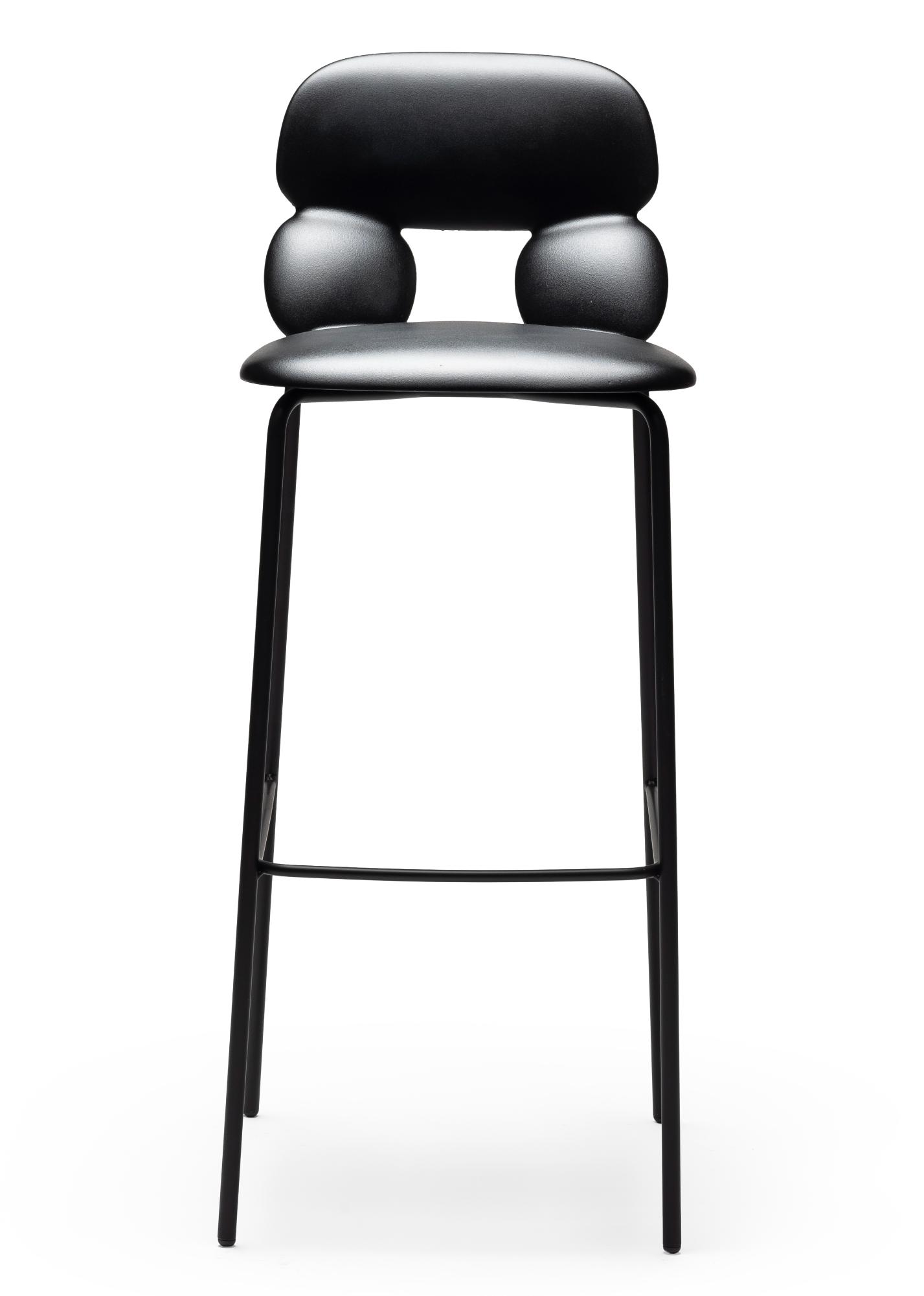 Nube Black Bar Stool