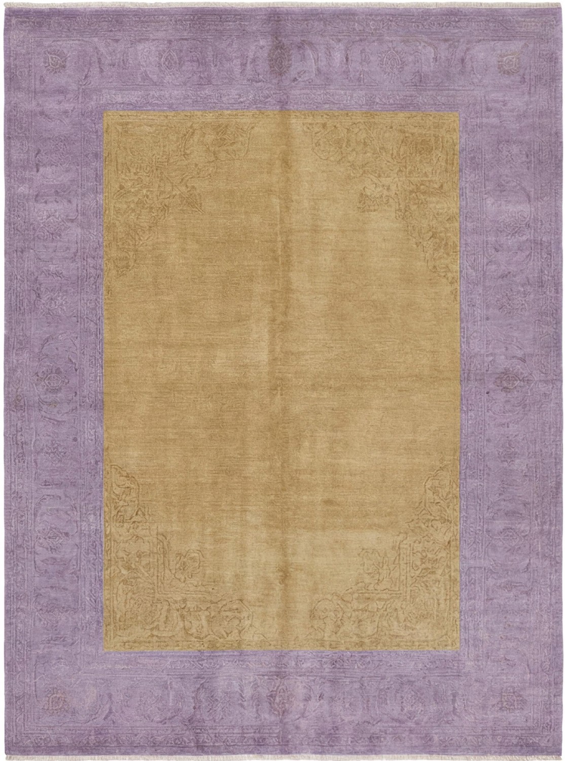 Dusty Mosaic Gold Hand-Crafted Rug