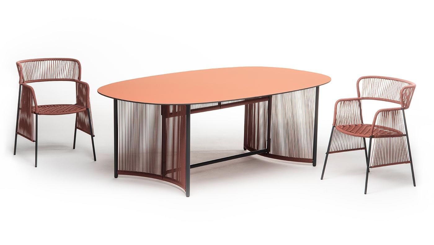 Altana Red Outdoor Dining Table