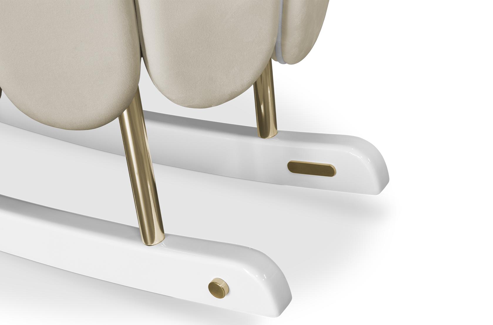 Lotus Gentle Beige Rocking Crib