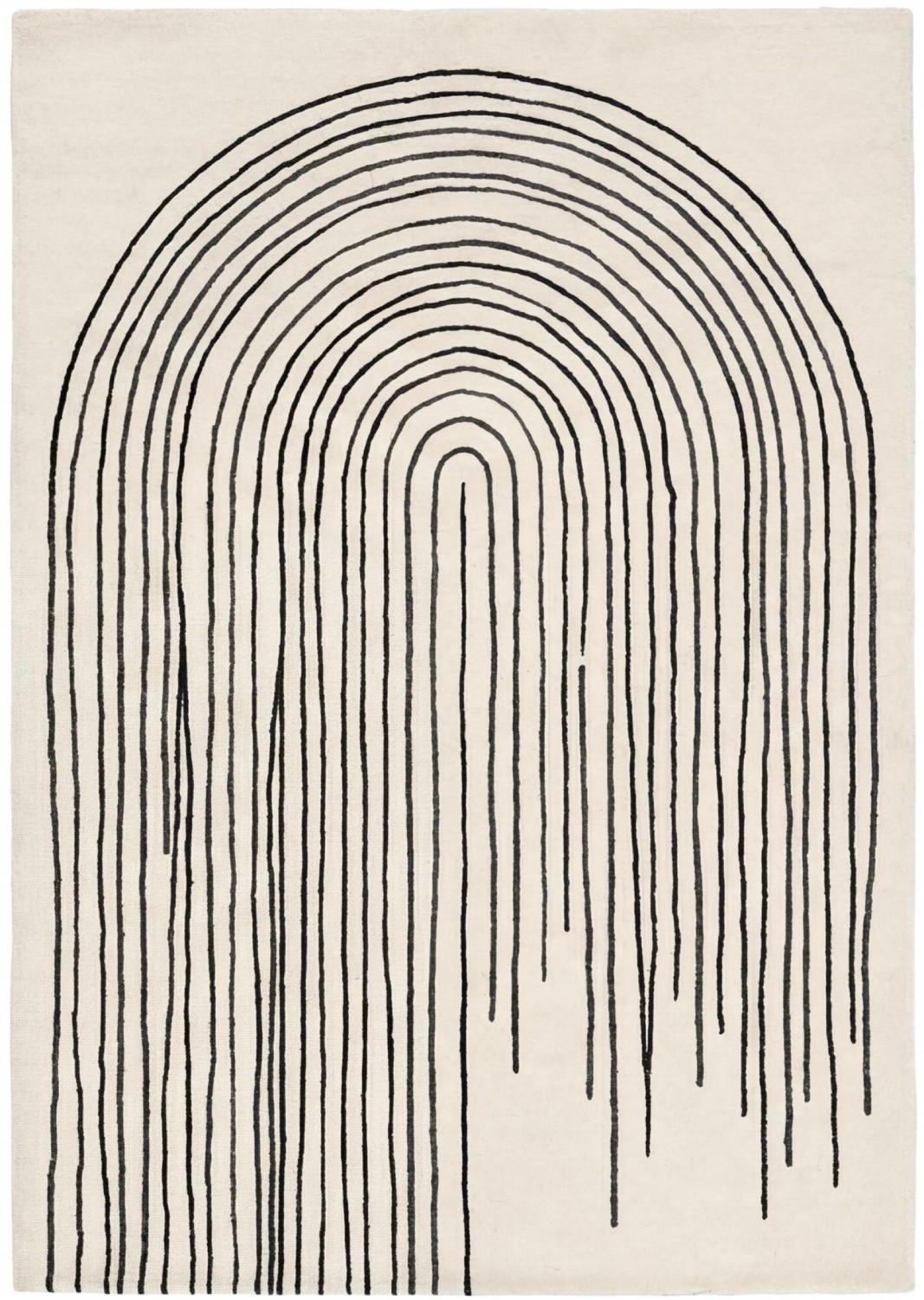 Arcade Lines Ivory Handmade Rug