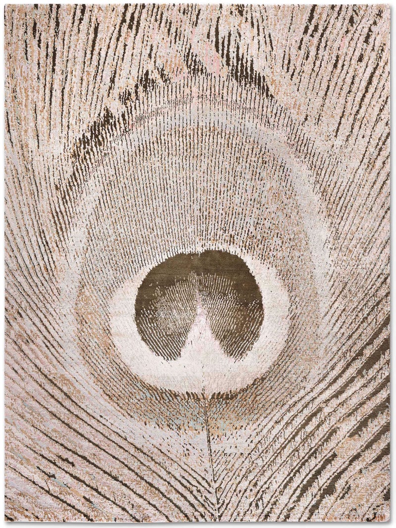 Feathers Luxury Silk / Wool Rug