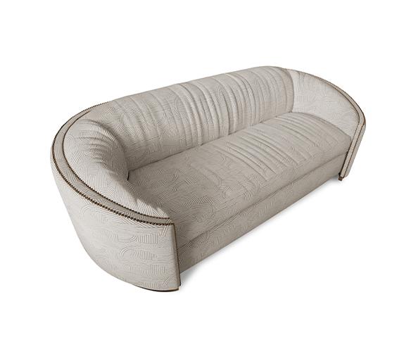 Premium Comfort Beige Curved Luxe Sofa
