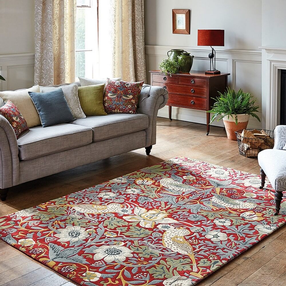 Designer Handtufted Red Indian Rug | Size: 170 x 240 cm