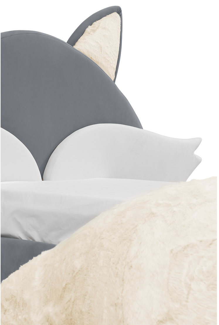 Fox Grey Kids Bed