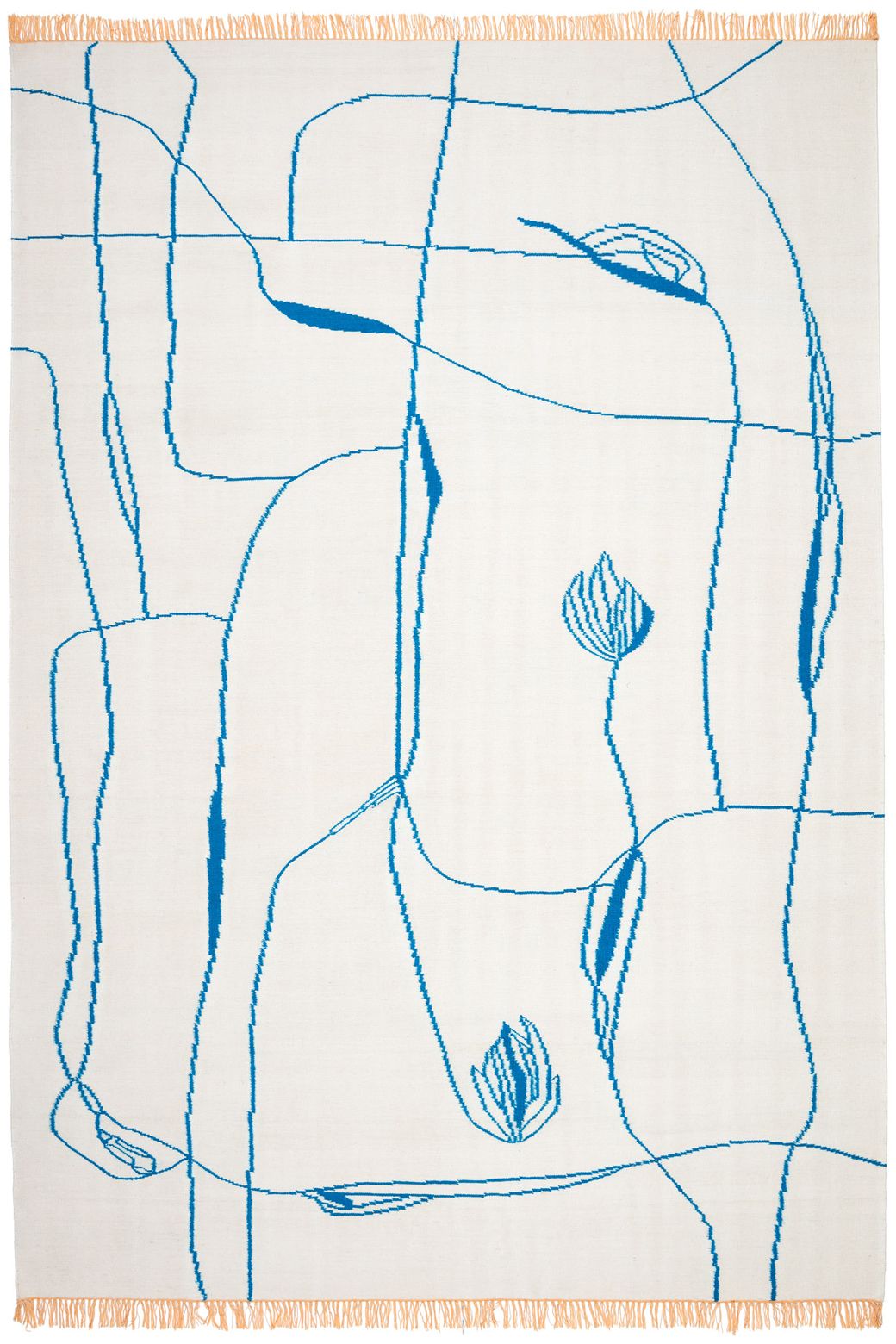 Ravie Orange Designer Wool Rug