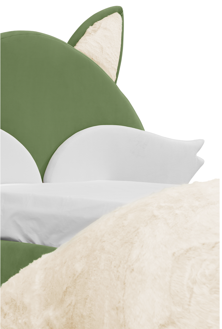 Fox Green Kids Bed | Mattress Size: 90 x 190 cm