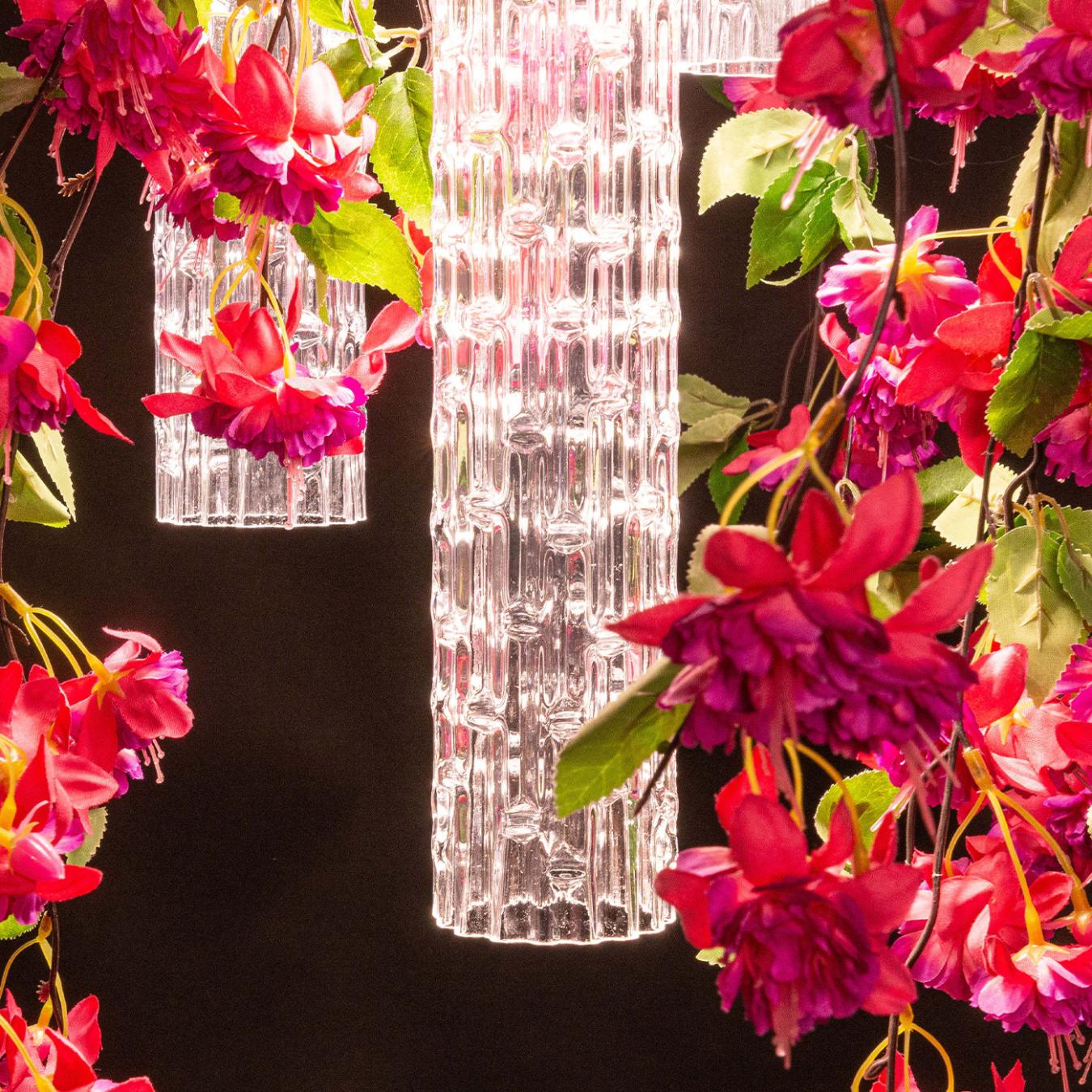 Pink Cascade Small Artisan Chandelier