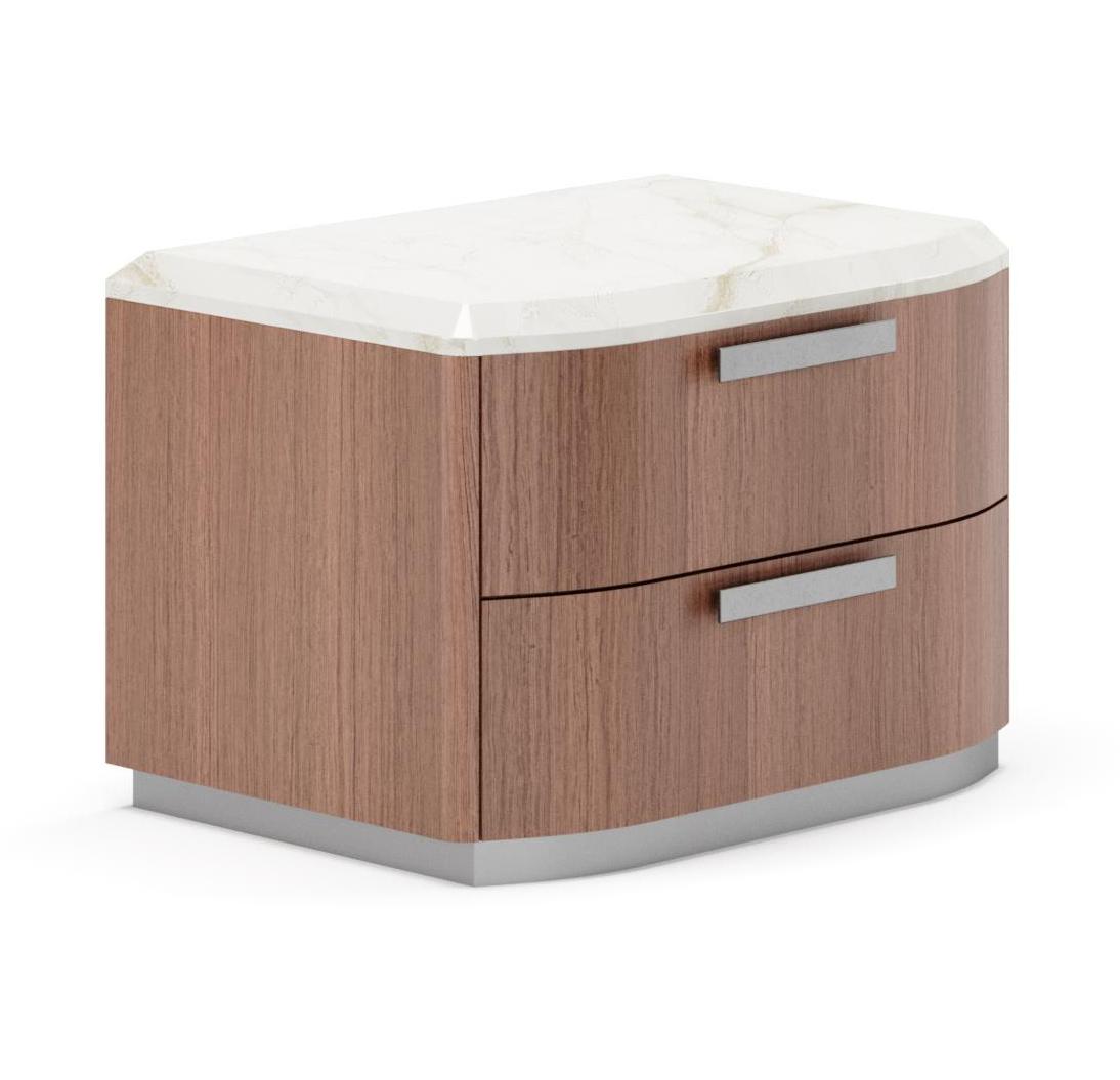 James Marble-Top Italian Nightstand