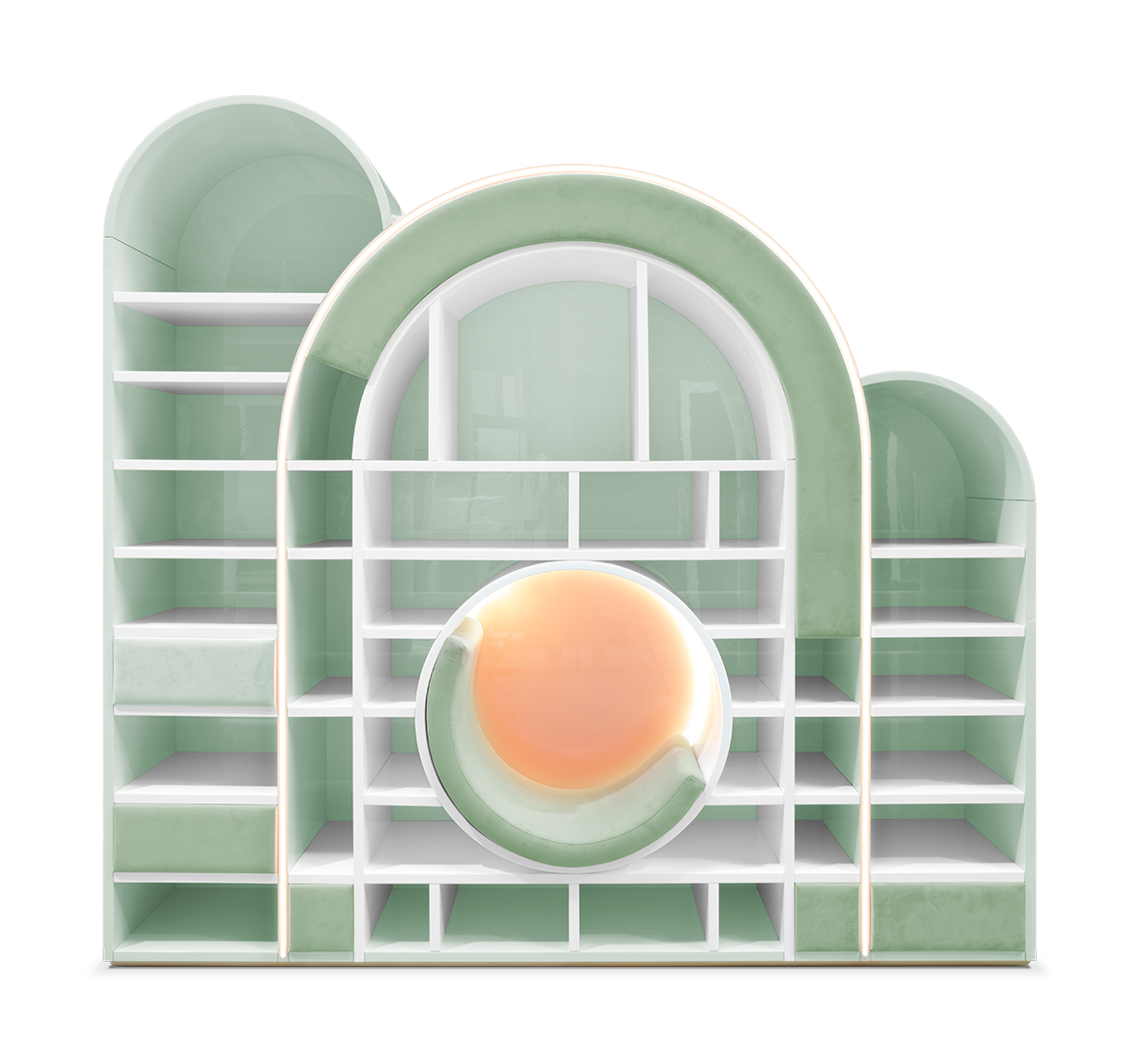 Bubble Gum Green Bookcase