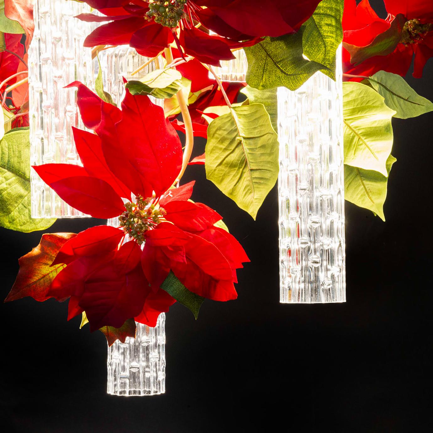 Poinsettia Floral Italian Chandelier