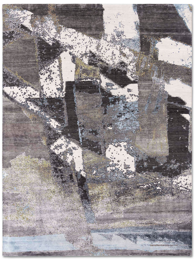 Green Rust Hand-Woven Exquisite Rug