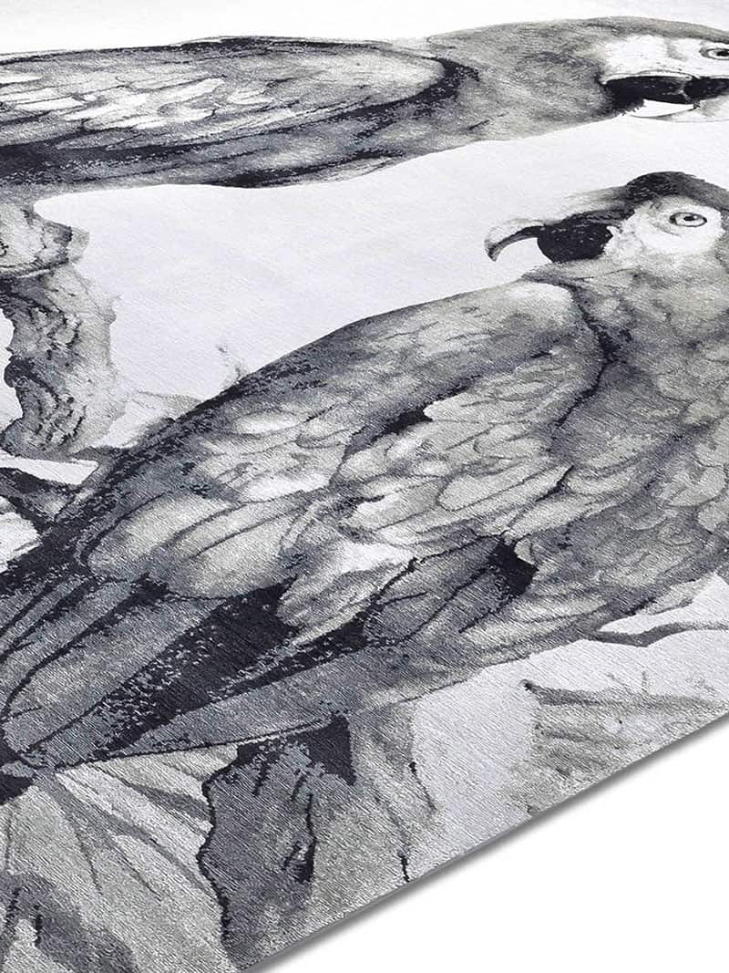 Two Parrots Hand-Woven Exquisite Rug