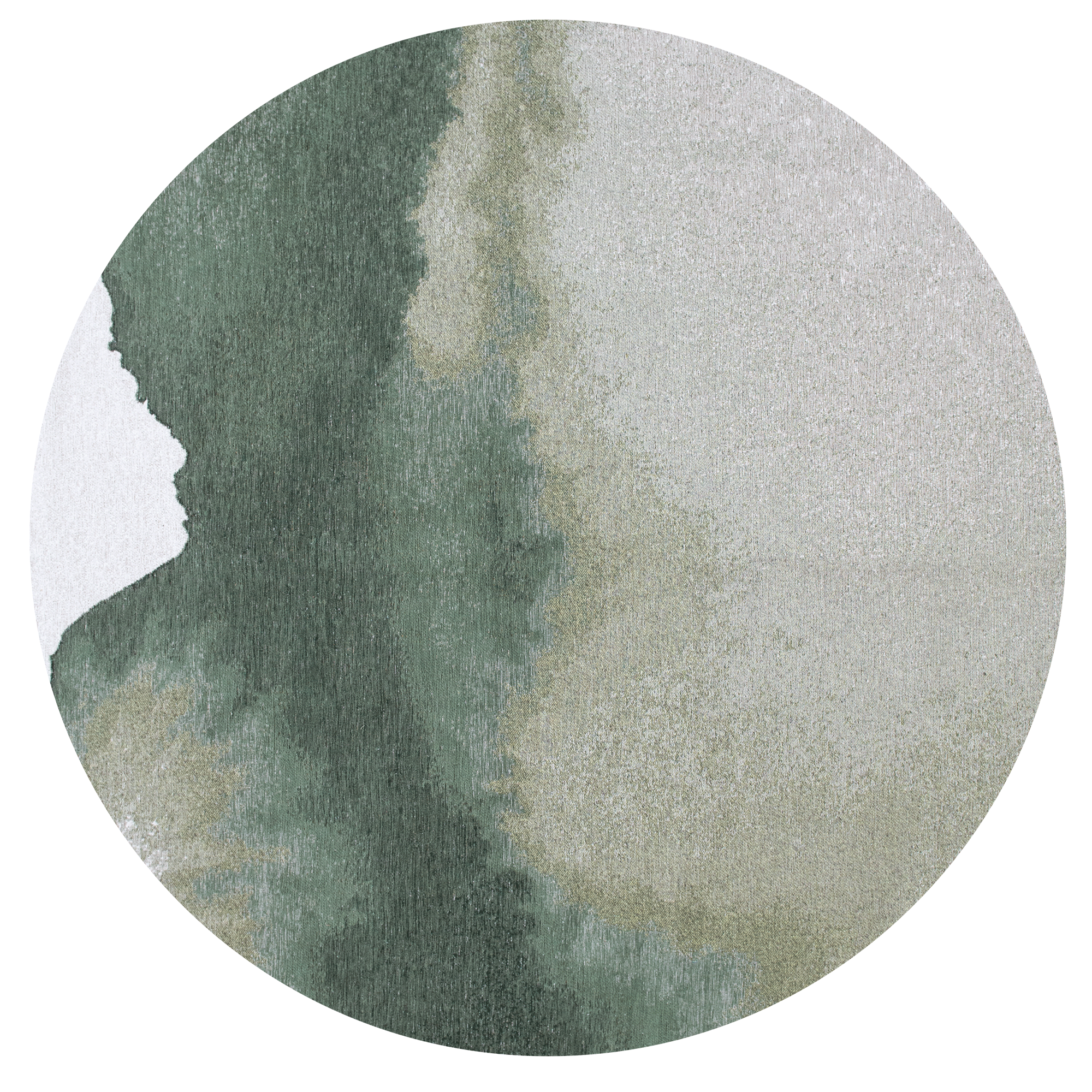 Tropical Green Minimalist Round Rug | Size: Ø 140 cm