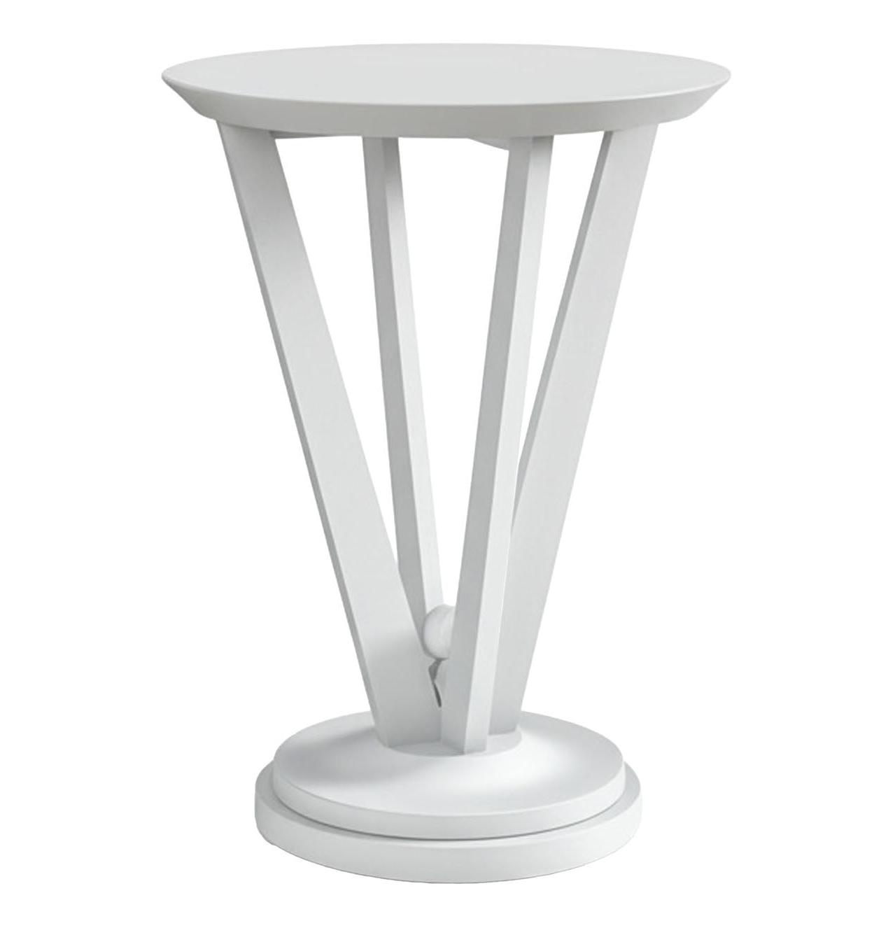 Round White Italian Side Table