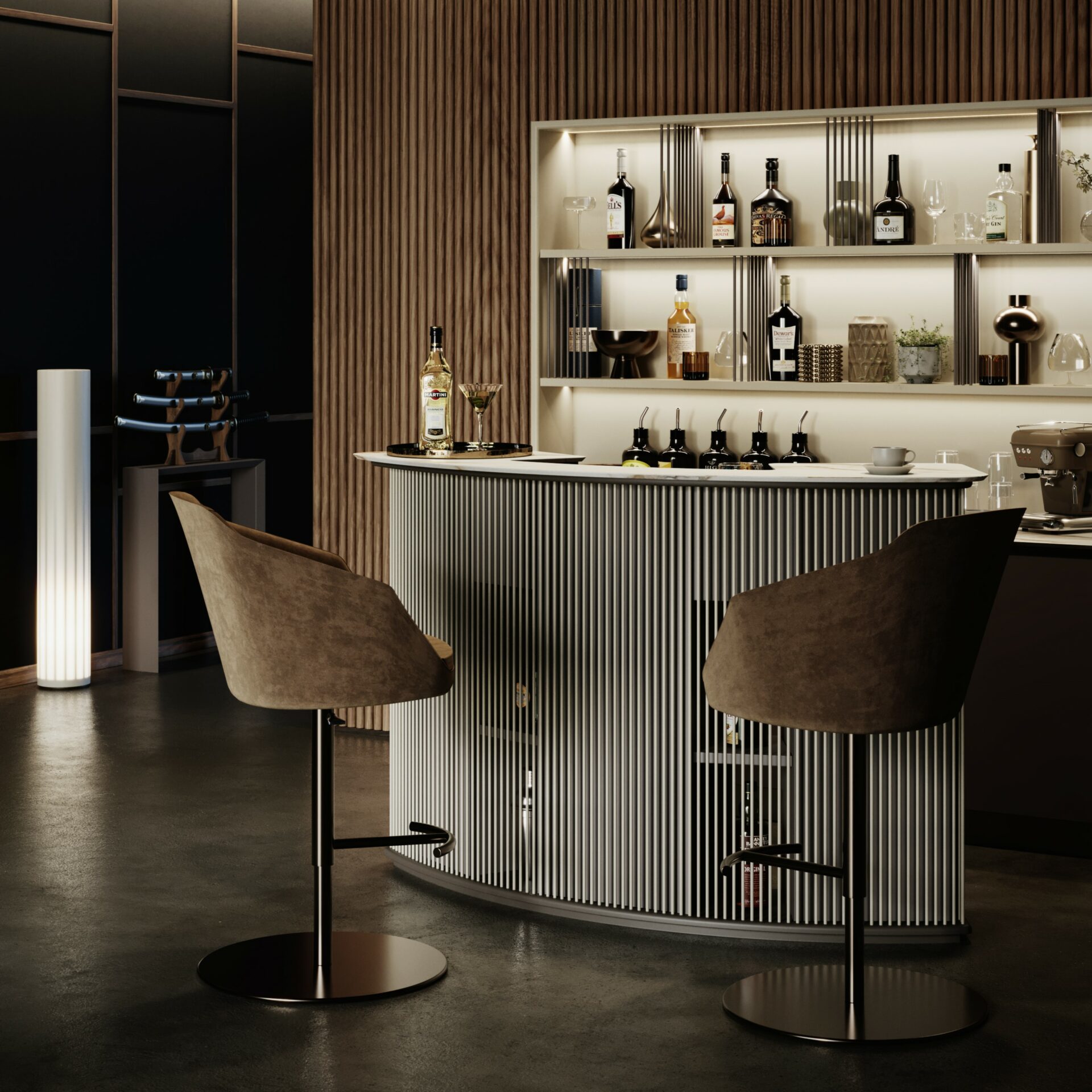 Edgar Designer Swivel Stool - 1