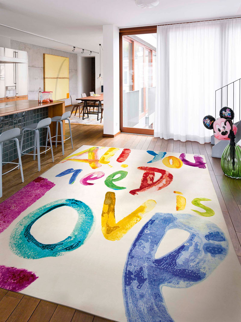 All You need is Love Luxury Hand-Woven Rug
