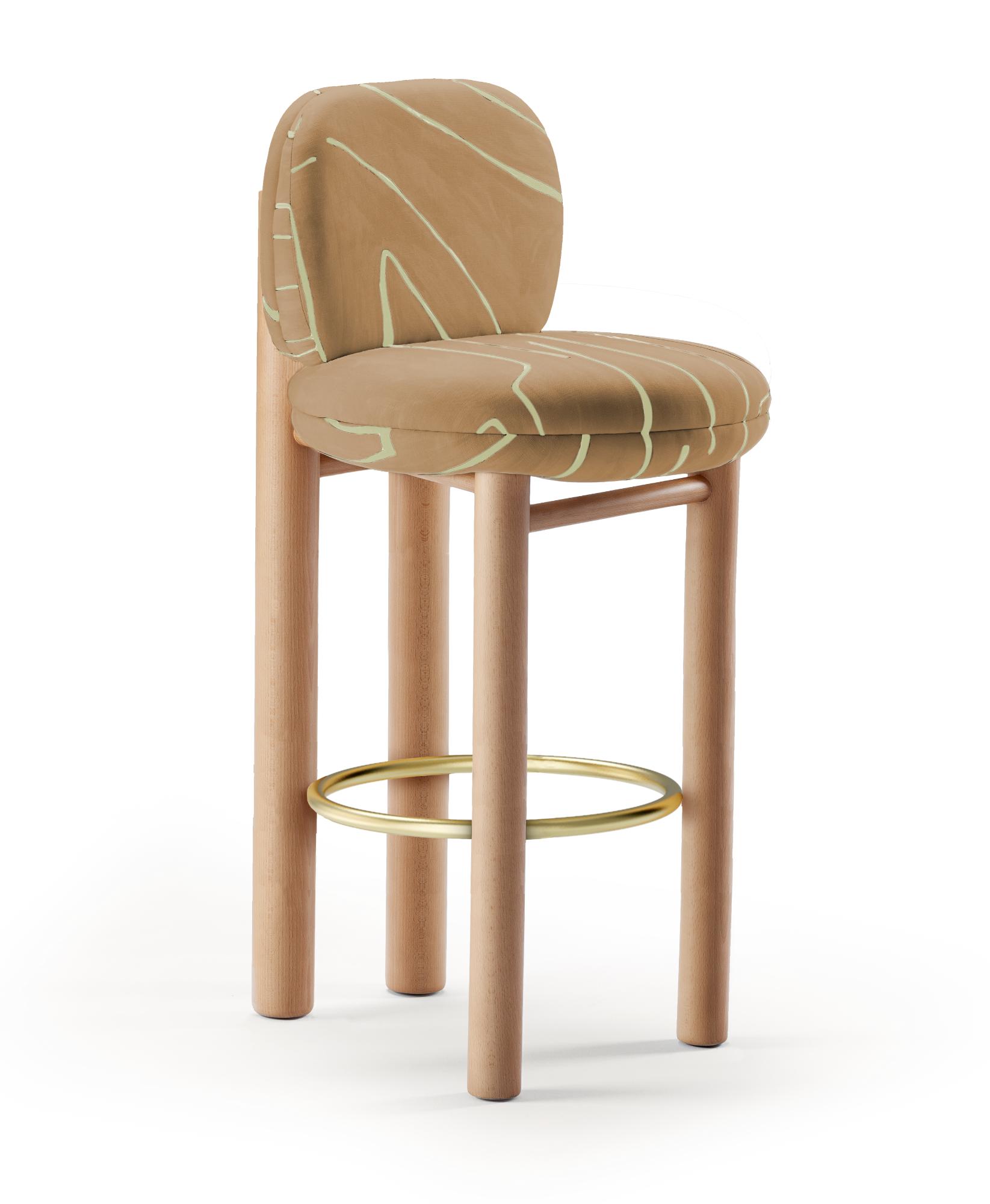 Aimi Yellow Bar Stool