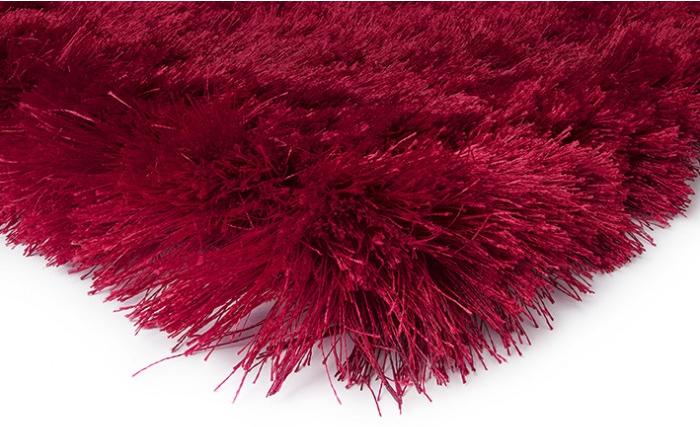 Plain Shaggy Red Rug