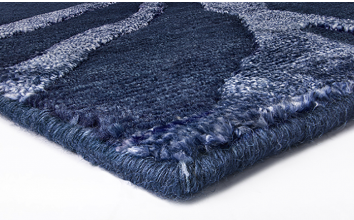 Hand-Woven Blue Rug ☞ Size: 250 x 300 cm