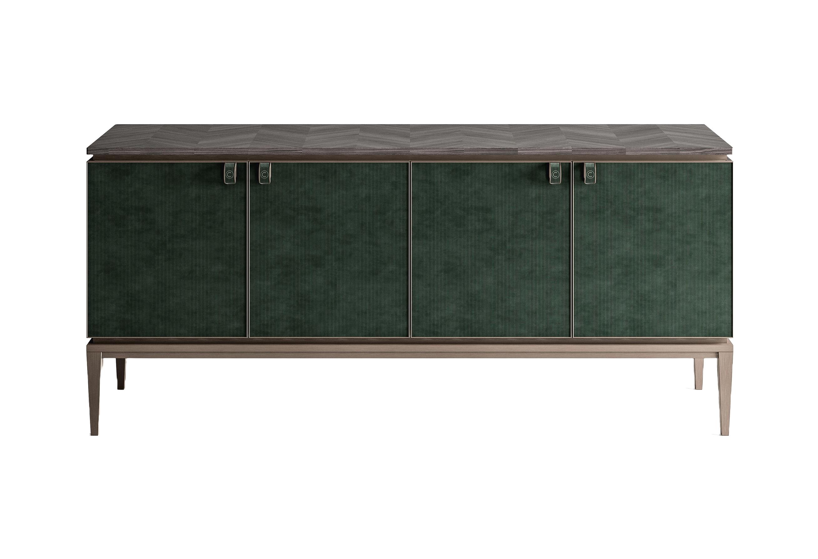 Green/Brown Leather Premium Sideboard