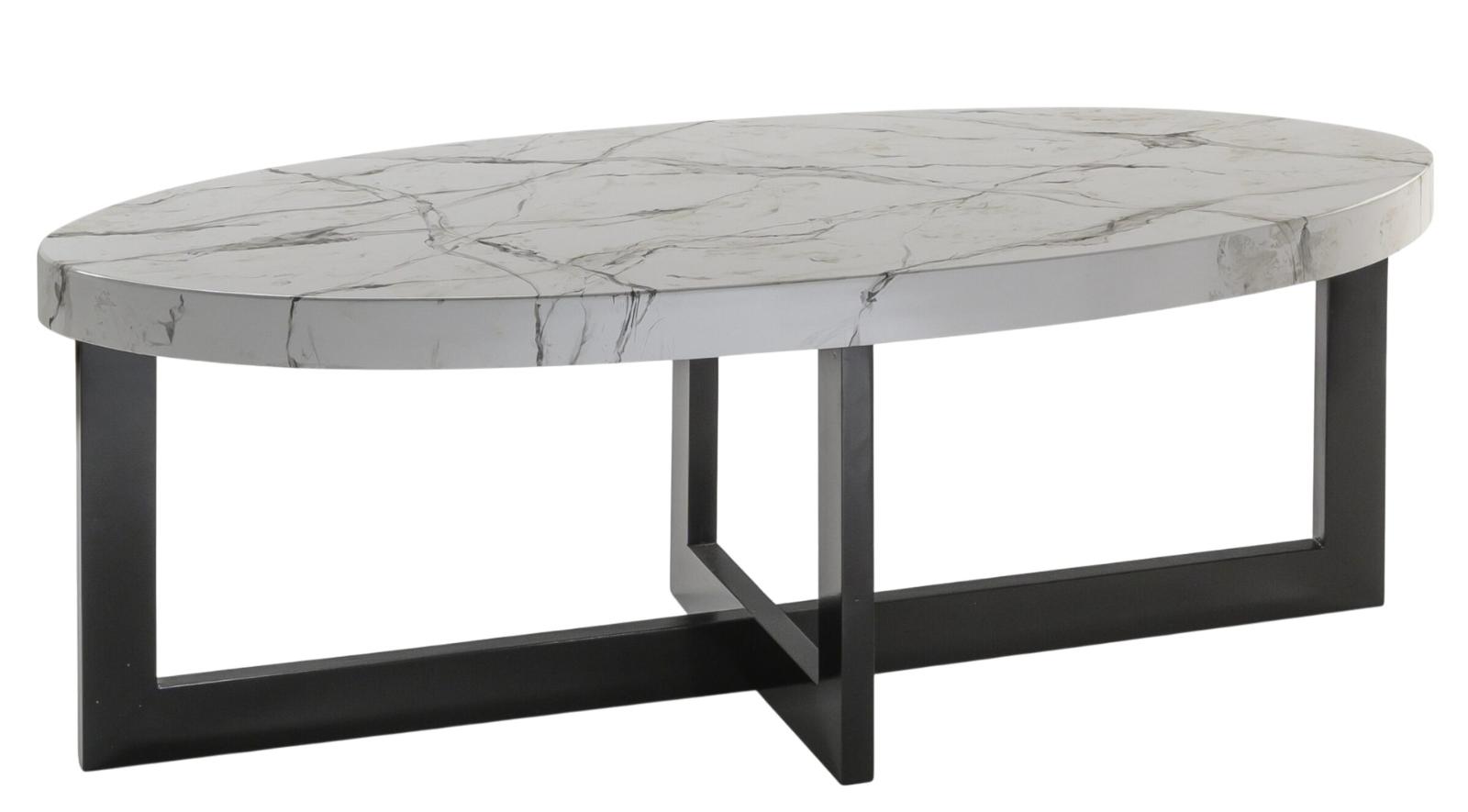 Portrait Gray Marble Italian Coffee Table
