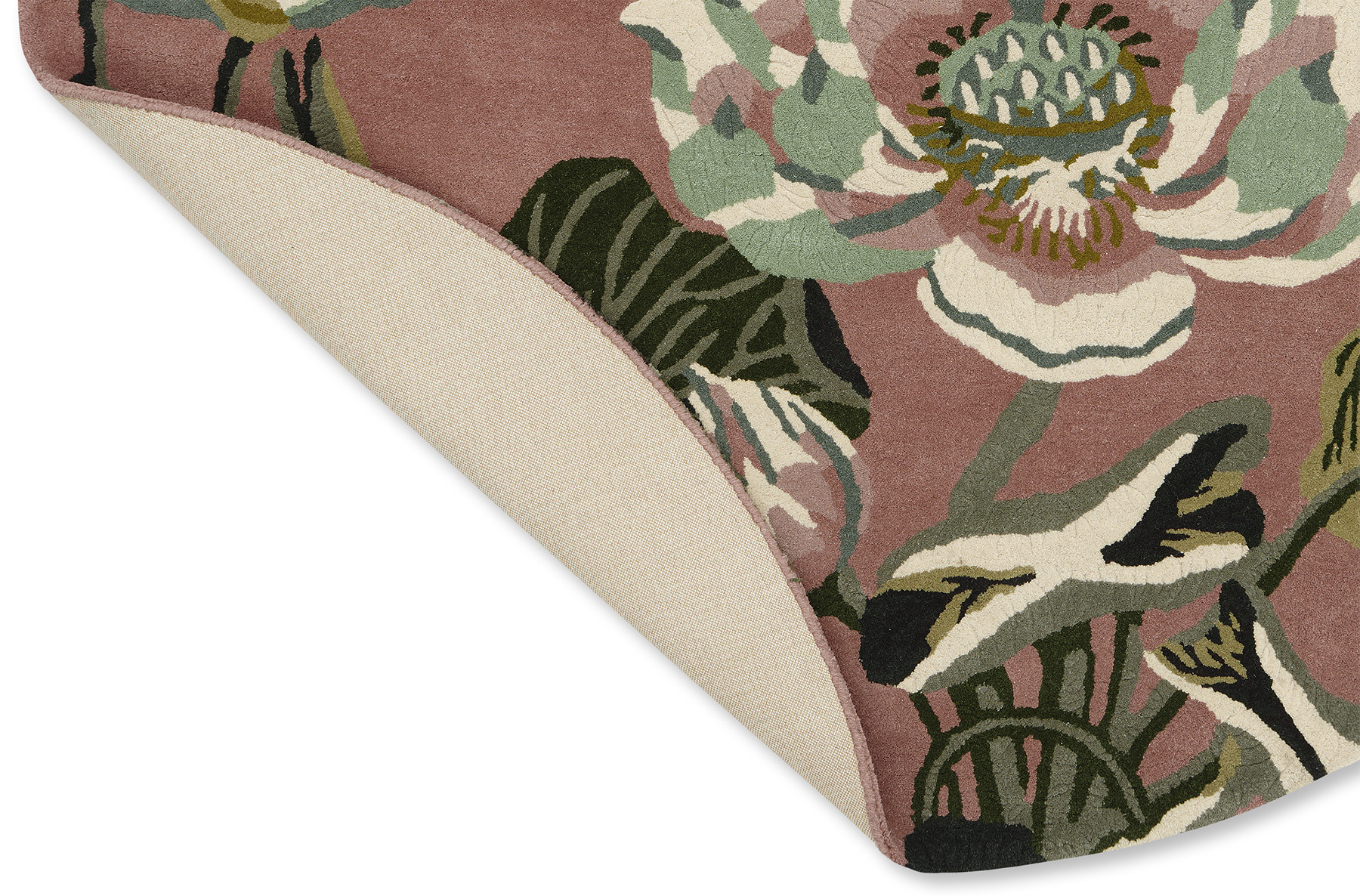 Rose Wool Circle Modern Hand Woven Rug | Size: Ø 200 cm