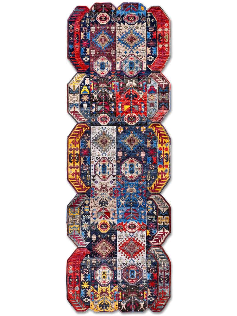 Multishape Luxury 100% Wool Rug | Size: 120 x 365 cm