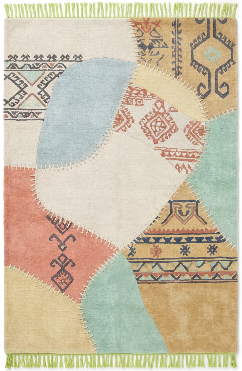 Textile Fragments Light Handwoven Rug
