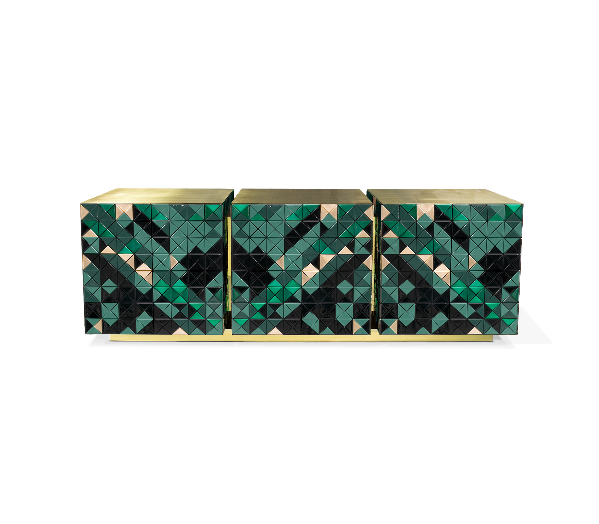 Mosaic Green Artisanal Sideboard