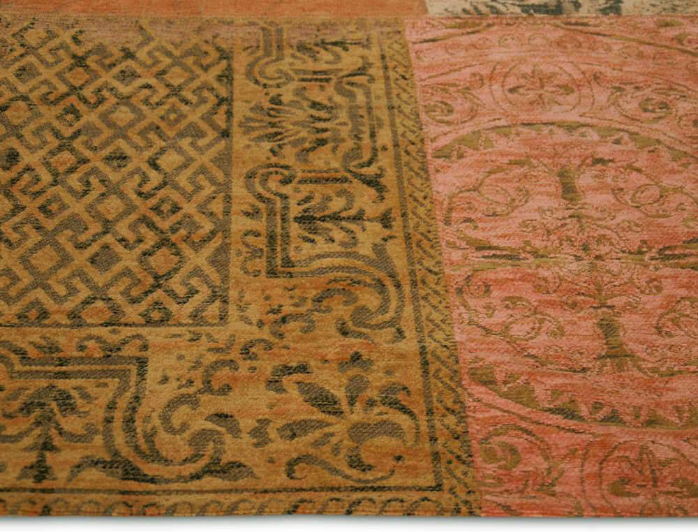 Patchwork Rug Multi Orange | Size: 230 x 330 cm