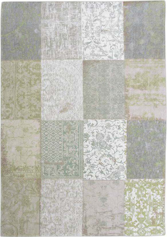 Vintage Patchwork Style Rug Pale Pistachio | Size: 140 x 200 cm