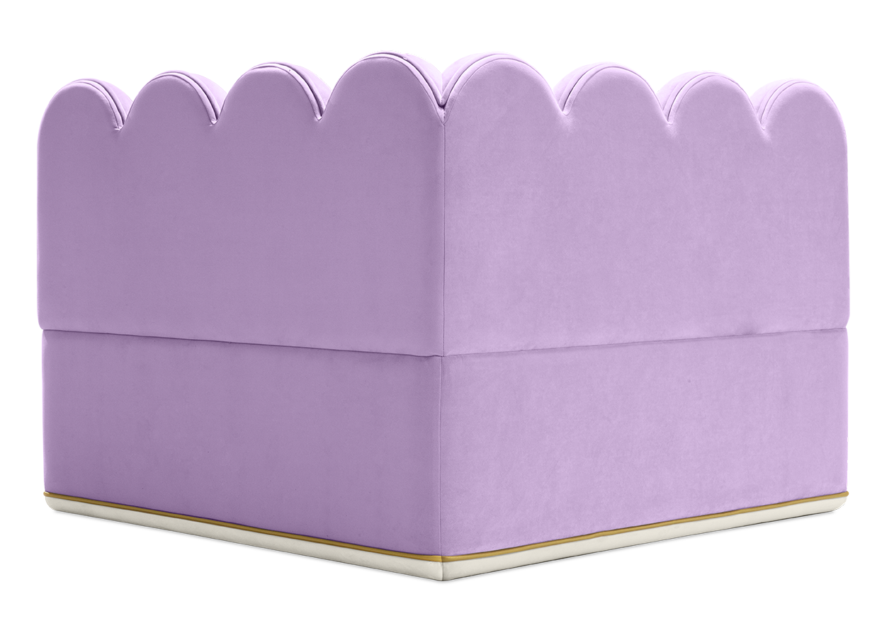 Fluffy Cloud Purple Sofa