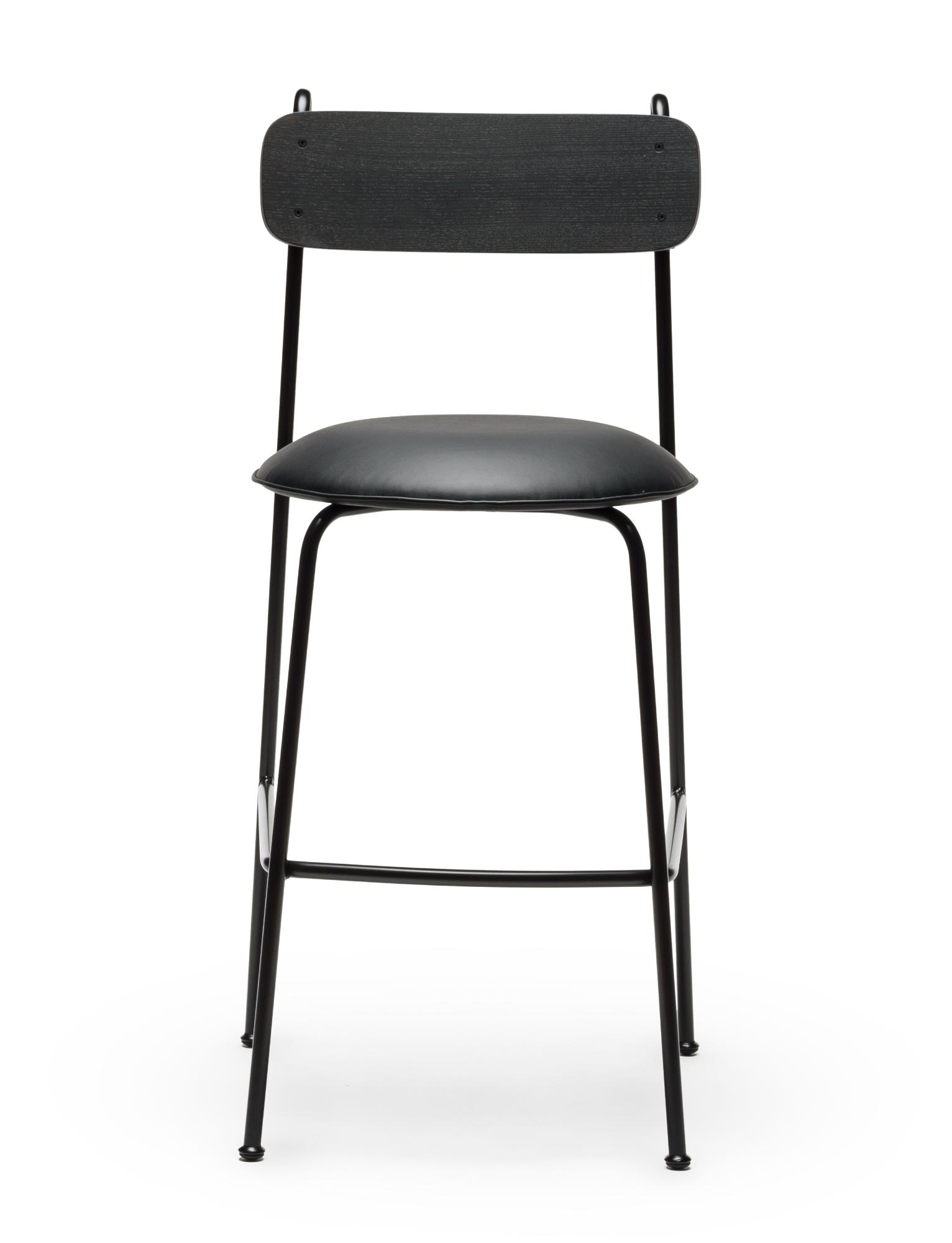 Lena Black Bar Chair