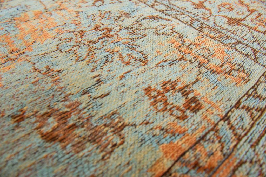 Blue Orange Bright Persian Vintage Rug | Size: 230 x 330 cm
