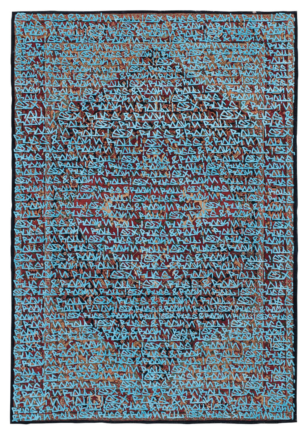 Hand-woven Blue Wool & Silk Luxury Rug | Size: 300 x 400 cm