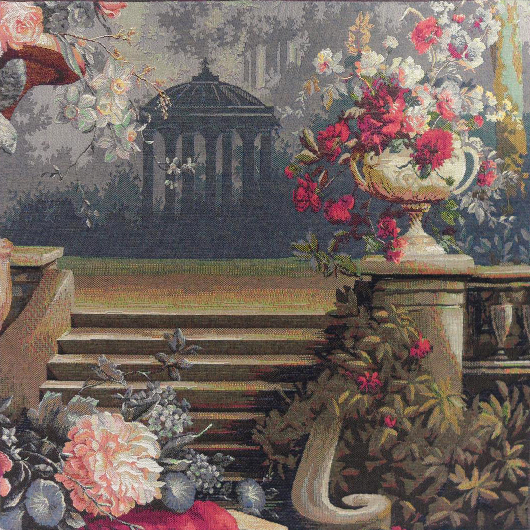 Kiosk and Bouquet French Tapestry