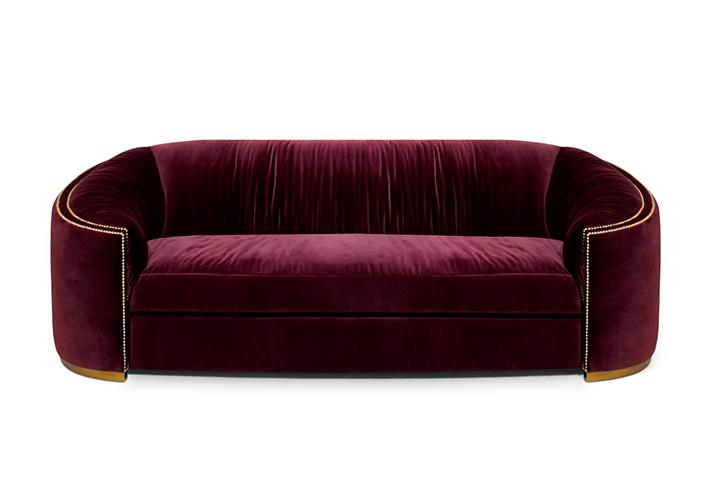 Premium Comfort Red Curved Deluxe Sofa
