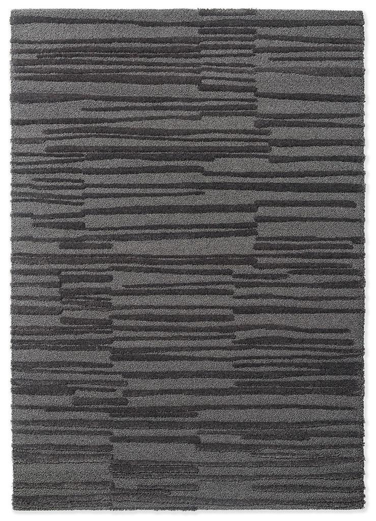 Duo Landscape Charcoal Rug | Size: 170 x 240 cm
