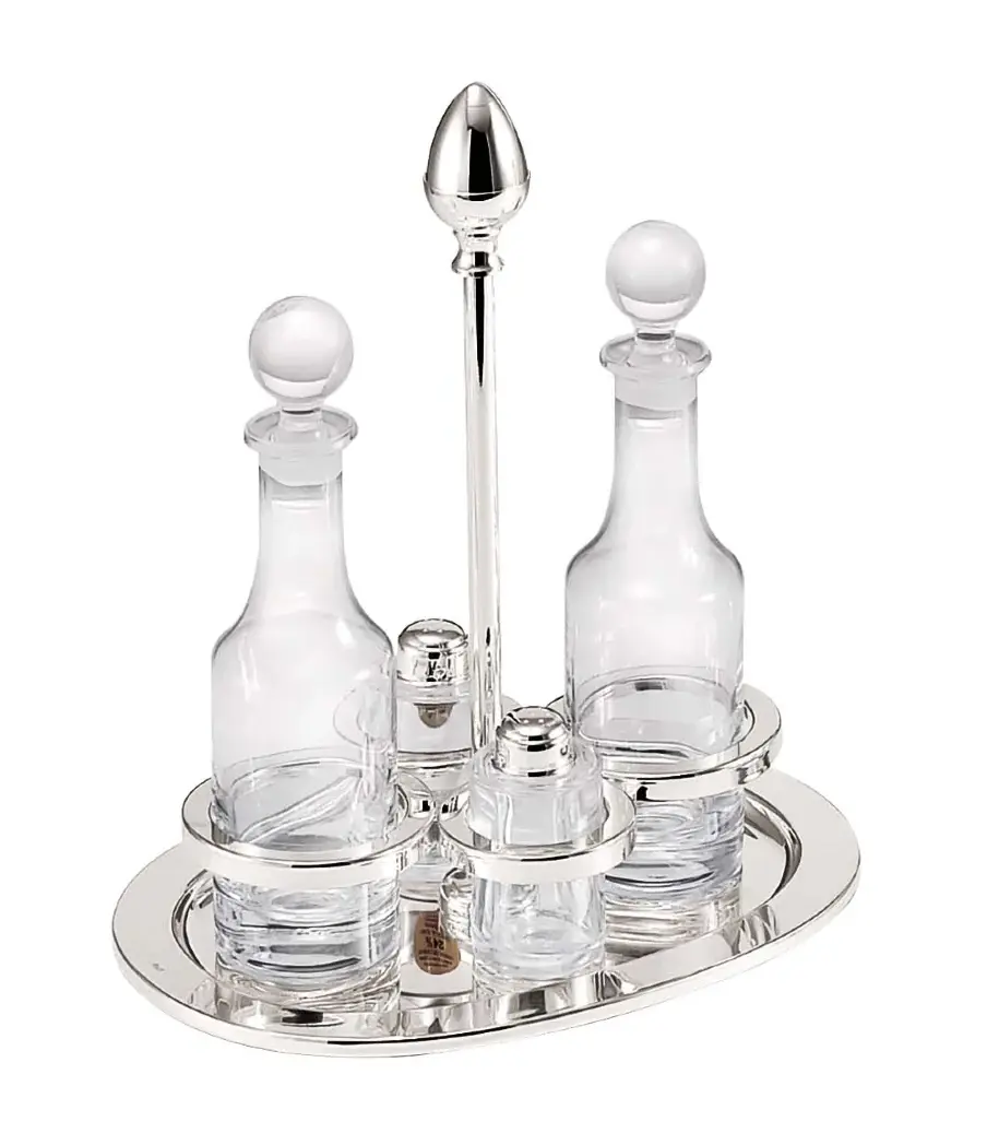 Oval Silver-Plated Cruet Set
