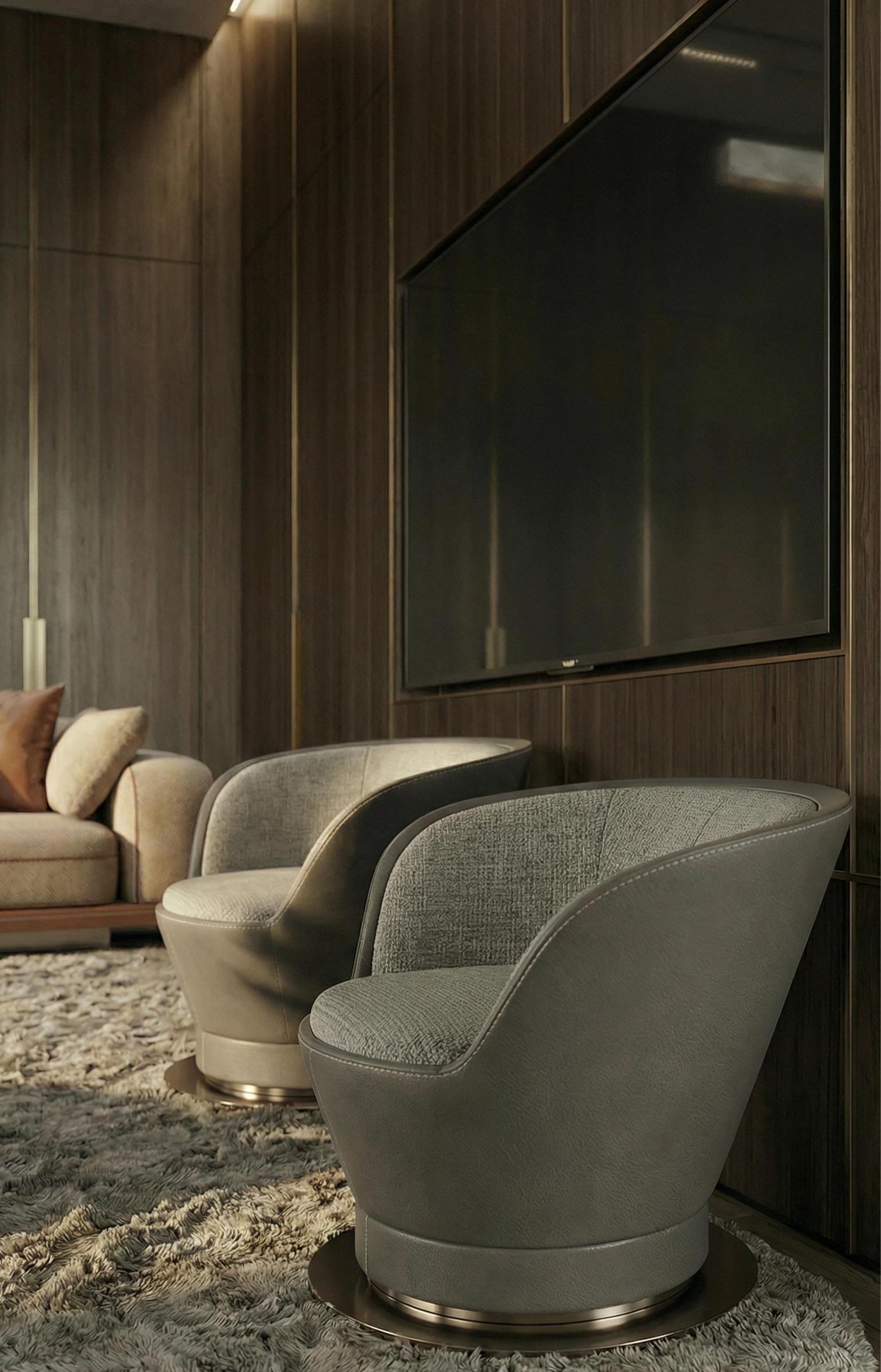 Aura Swivel Designer Armchair