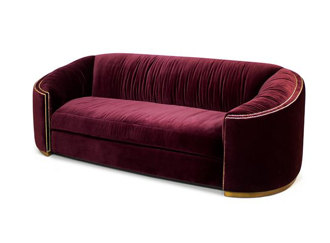 Premium Comfort Red Curved Deluxe Sofa