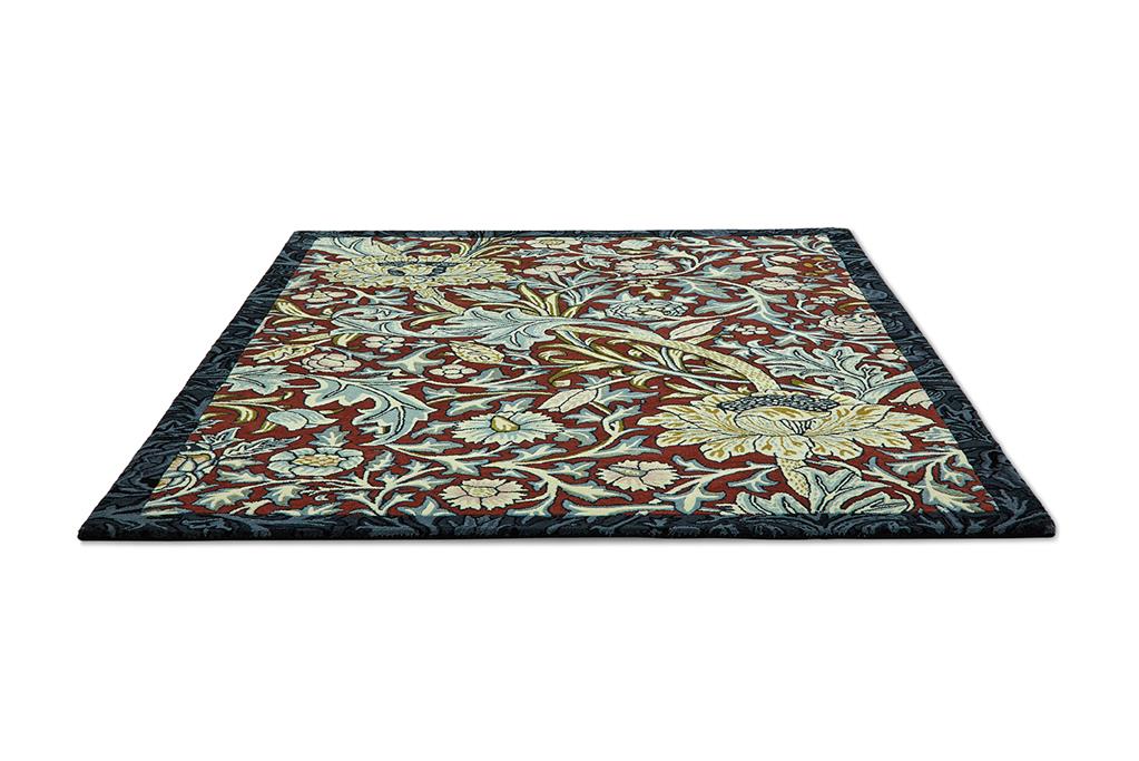 Trent Red / Blue Hand-Tufted Rug