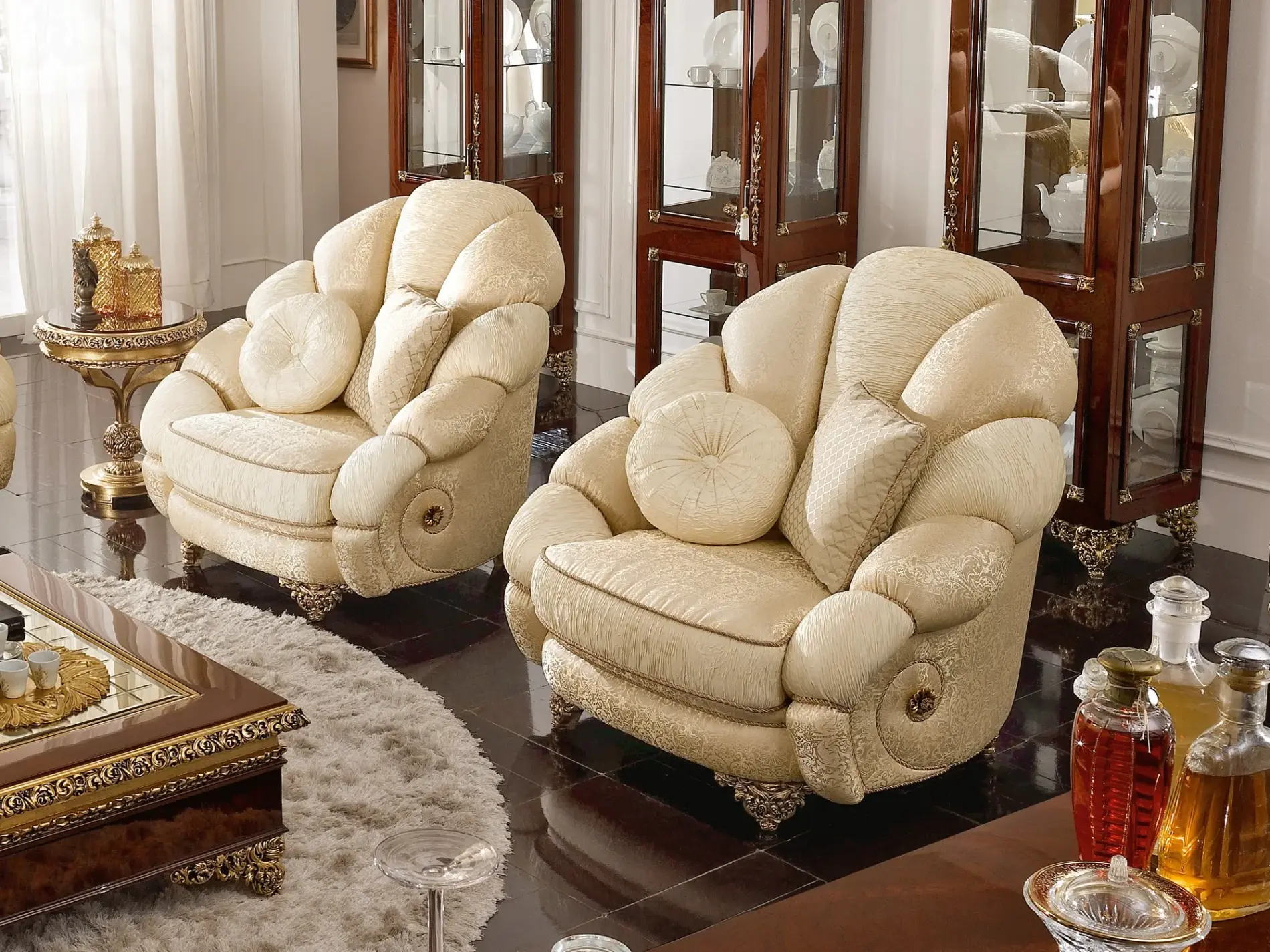 Royal Italian Upholstered Armchair