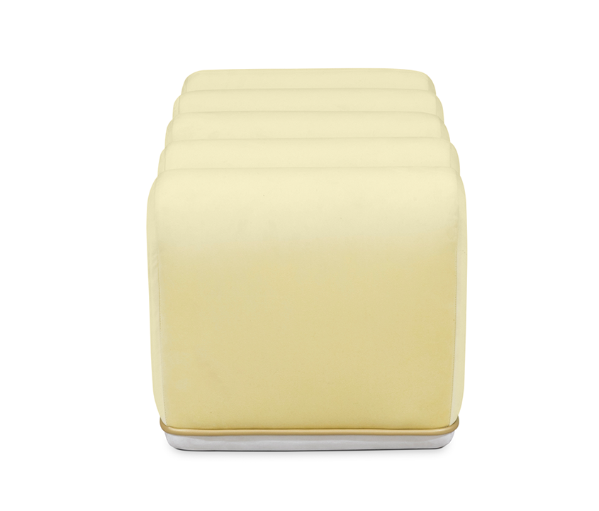 Sweet Swirl Yellow Modern Bench