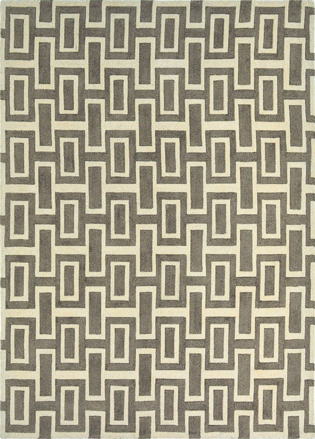 Intaglio Grey Hand Woven Rug ☞ Size: 170 x 240 cm